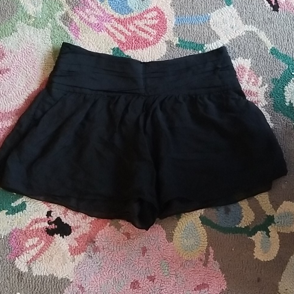 Miha black silk shorts
